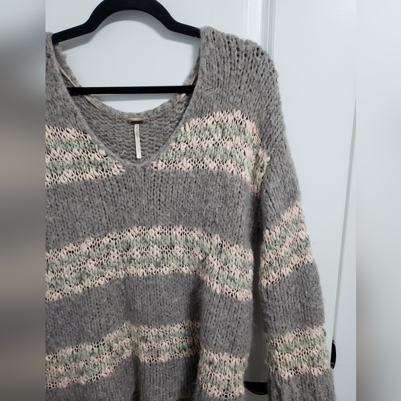 FREE PEOPLE Striped Linus Wool Sweater - Picture 2 of 7